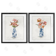 Carol Robinson | Chinoiserie Florals Pink Bouquets