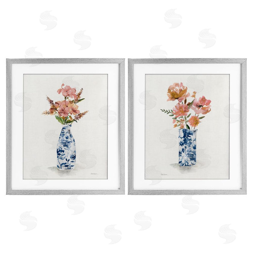 Carol Robinson | Chinoiserie Florals Pink Bouquets