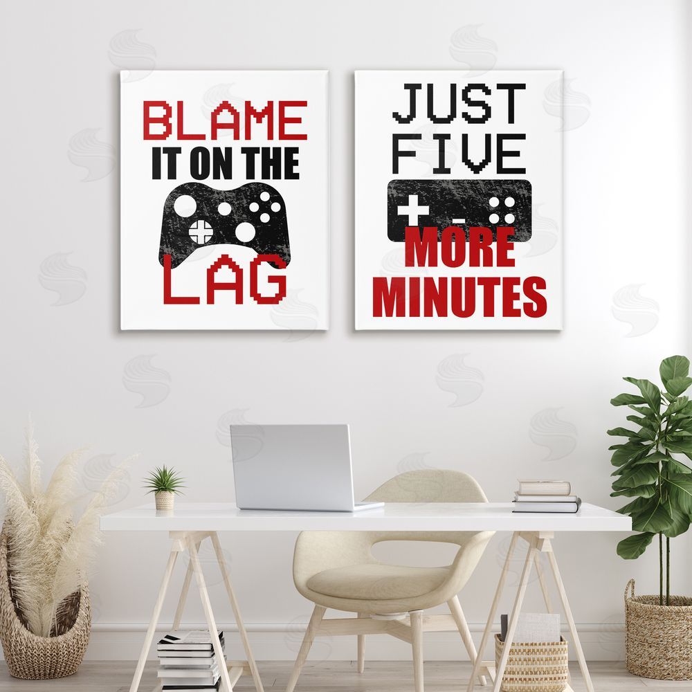 Kim Allen Funny Gamer Phrases Canvas Art on Wall