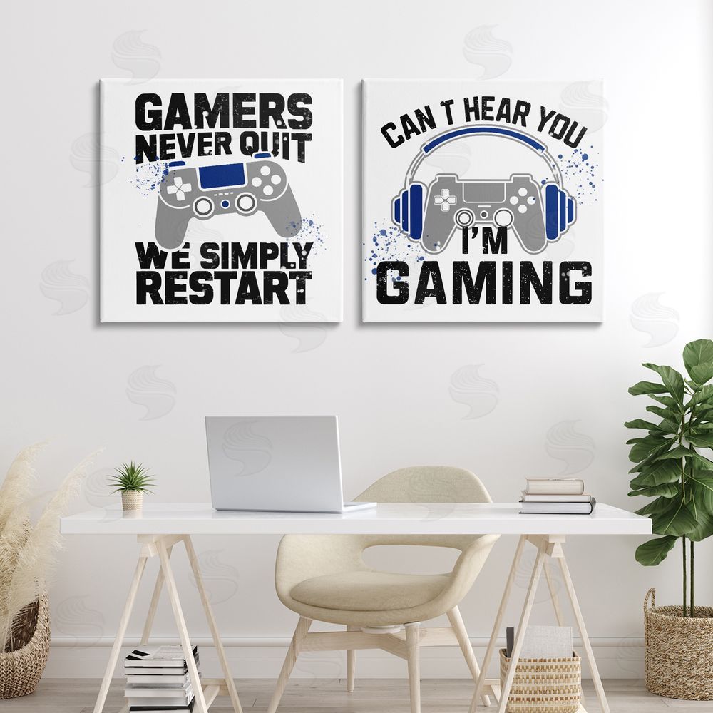 Kim Allen Gamer Culture Phrases Canvas Art on Wall