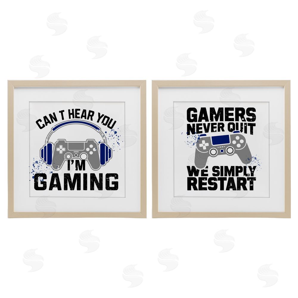 Kim Allen Gamer Culture Phrases Birch Framed Print Under Glass with White Mat Wall Art