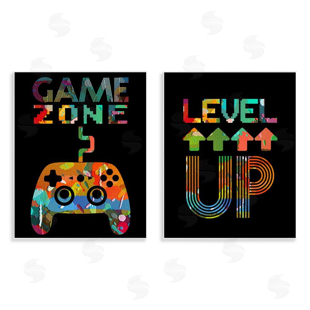 Marcus Prime Collaged Retro Gamer Phrases Wall Plaque Art Print