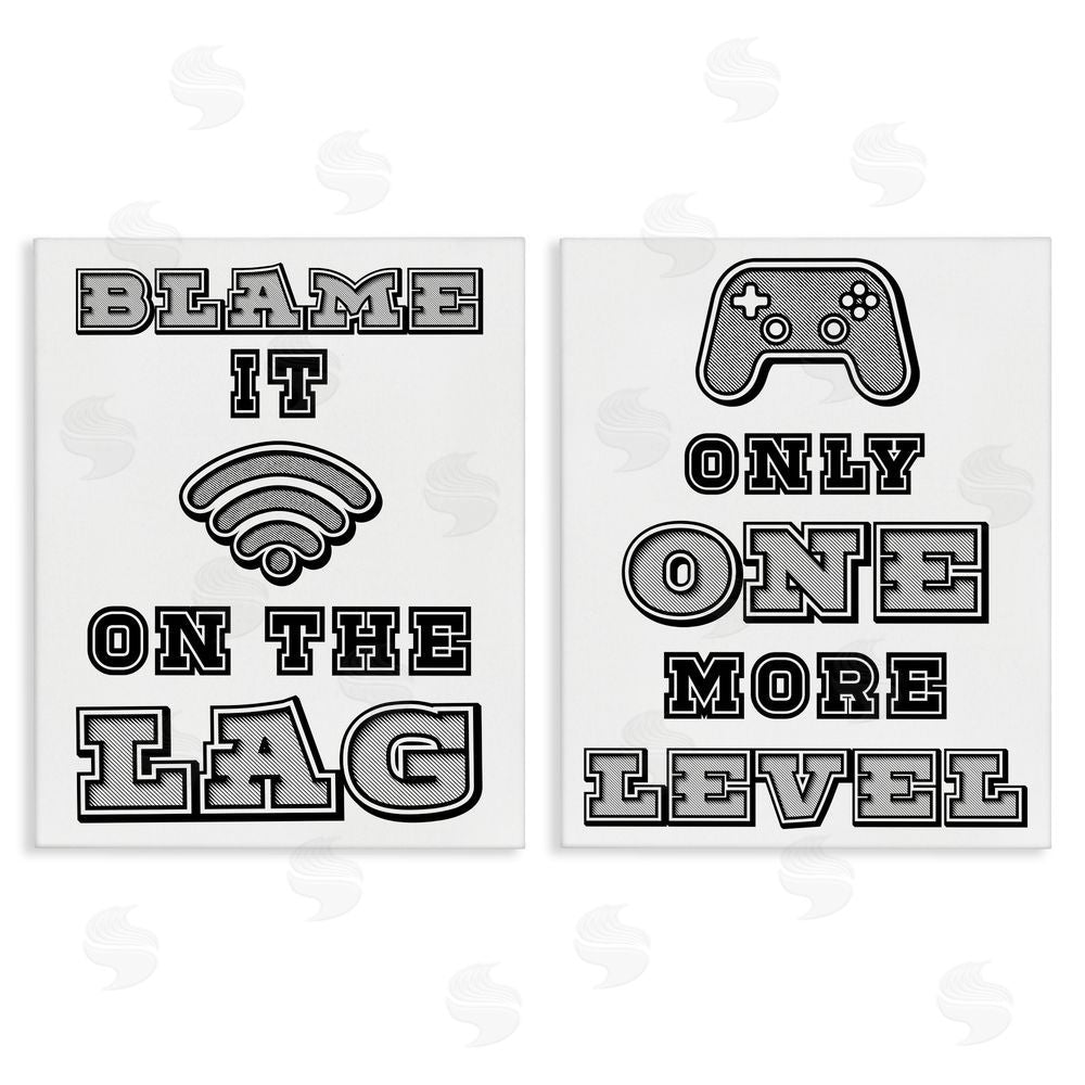 Marcus Prime Black & White Gamer Quotes Canvas Wall Art Print