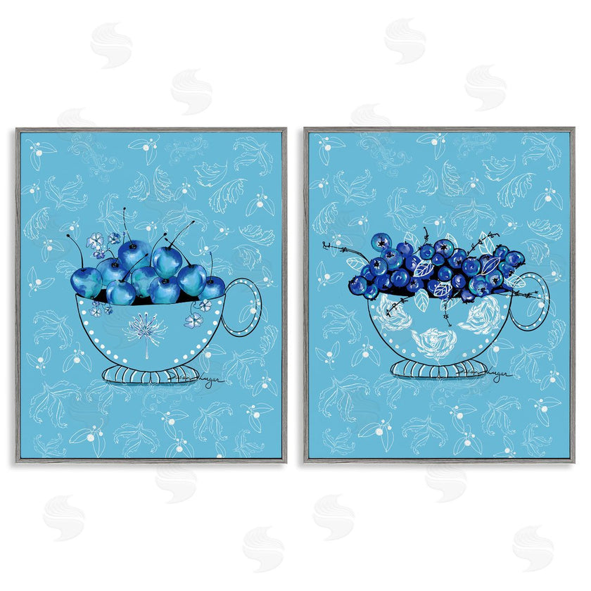 Susan Lugar | Blue Fruits Teacups