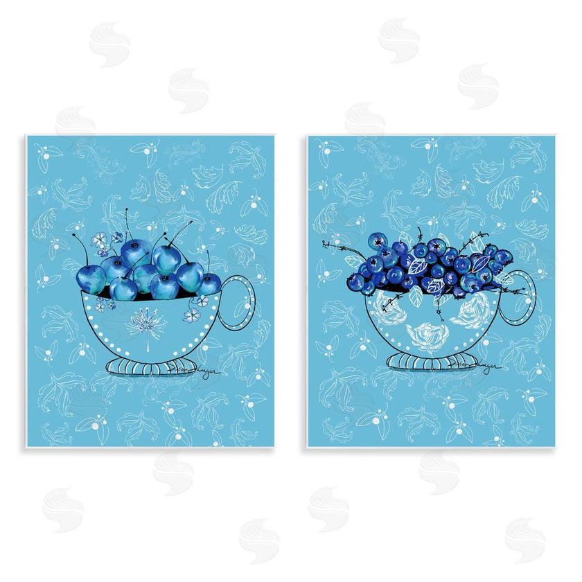 Susan Lugar | Blue Fruits Teacups