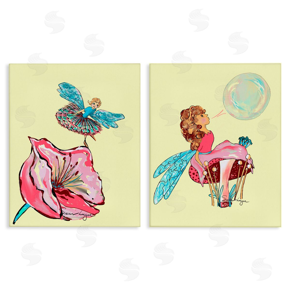 Susan Lugar Magical Ballerina Fairies Canvas Wall Art Print