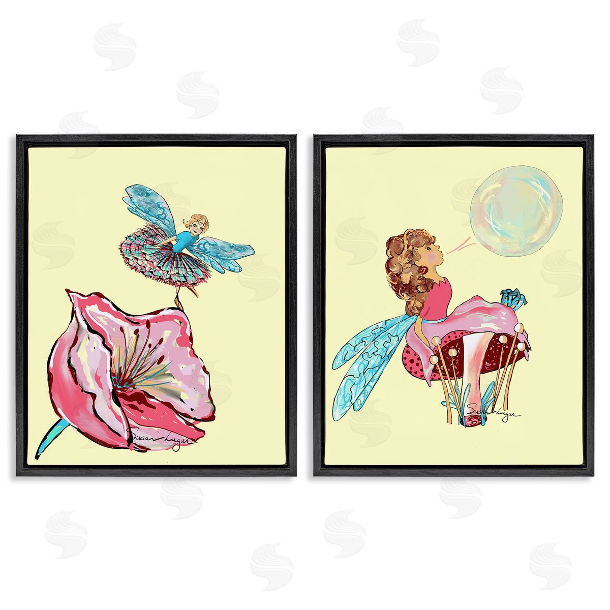 Susan Lugar Magical Ballerina Fairies Canvas Wall Art Print
