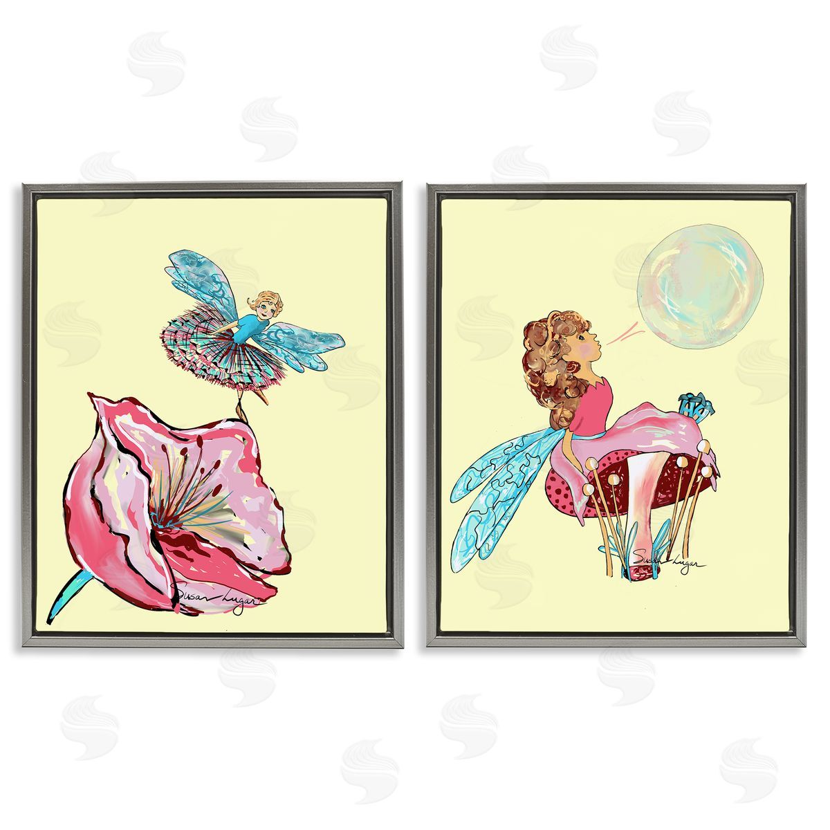 Susan Lugar Magical Ballerina Fairies Canvas Wall Art Print