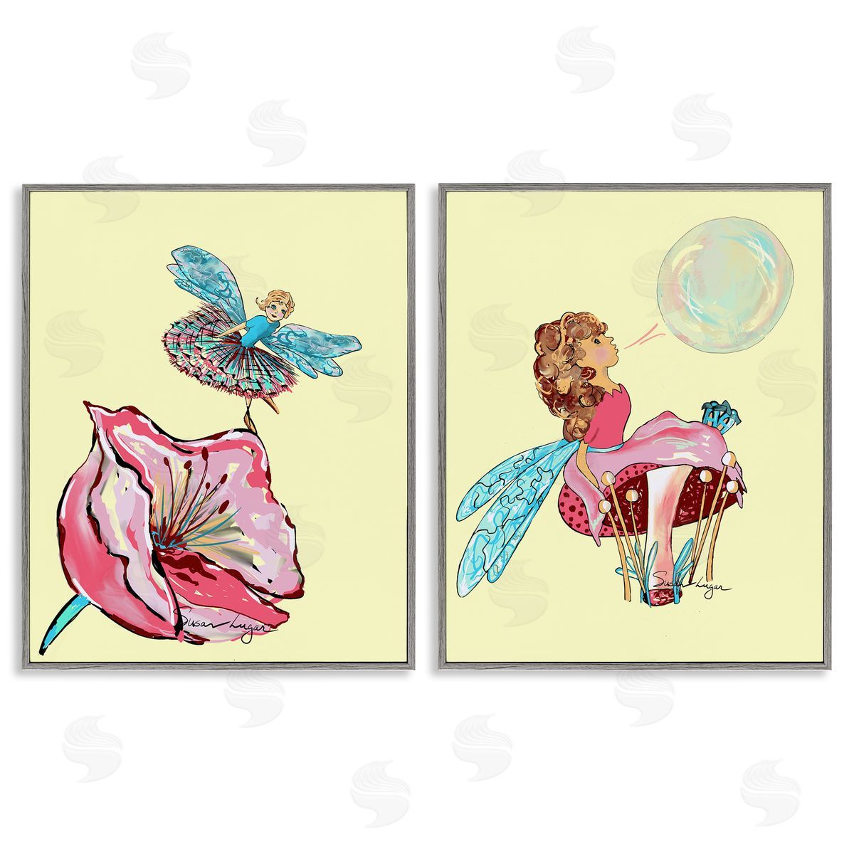 Susan Lugar Magical Ballerina Fairies Canvas Wall Art Print