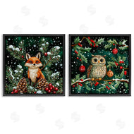 Yen | Winter Snowfall Fox & Owl