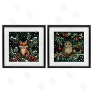 Yen | Winter Snowfall Fox & Owl