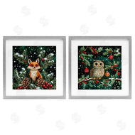 Yen | Winter Snowfall Fox & Owl