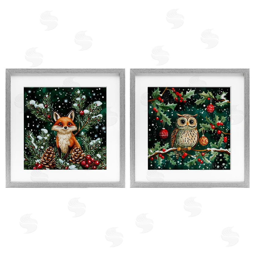 Yen | Winter Snowfall Fox & Owl
