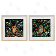 Yen | Winter Snowfall Fox & Owl