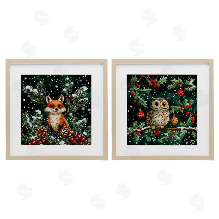 Yen | Winter Snowfall Fox & Owl