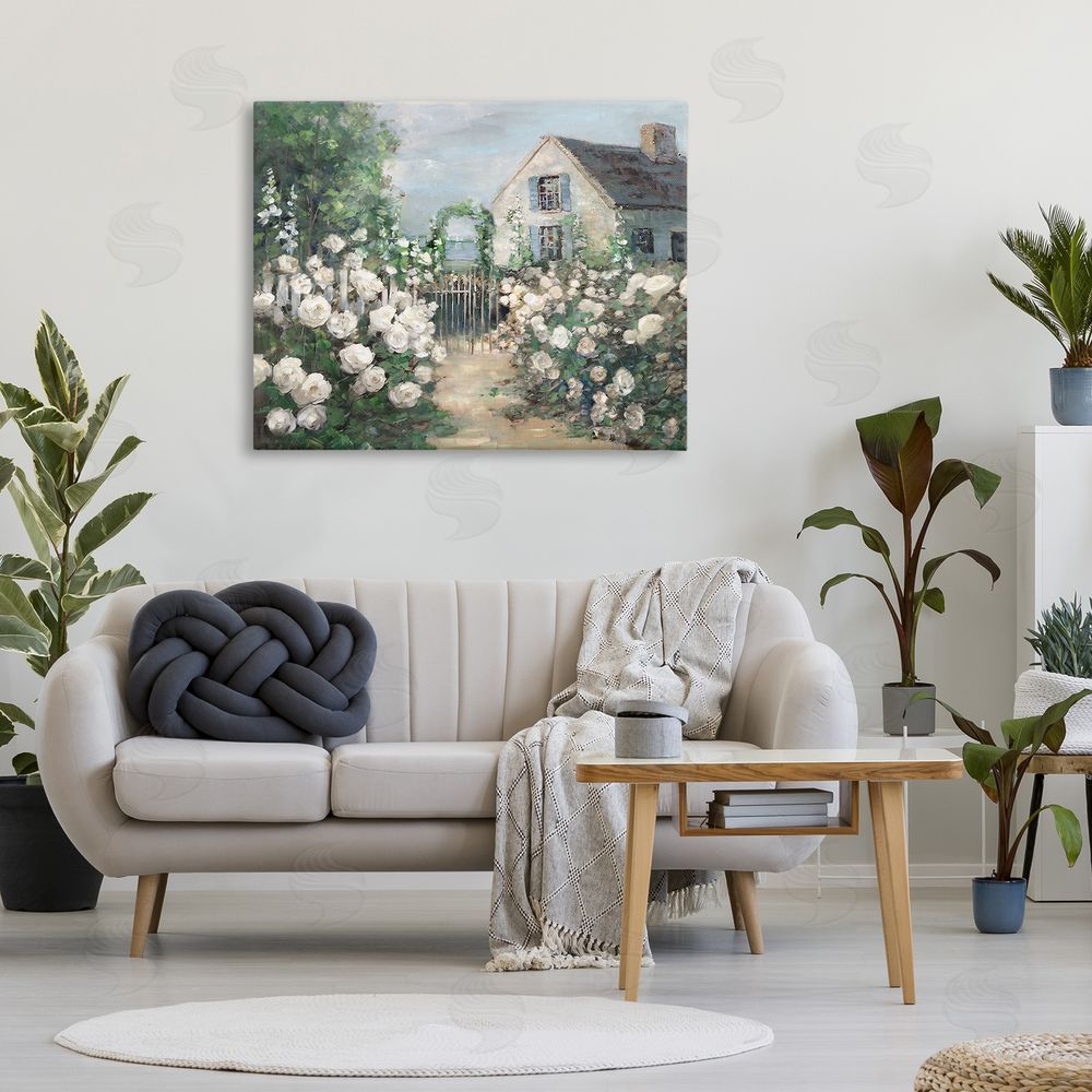 Sally Swatland Cottage at the Coast Printed Wall Art in Room
