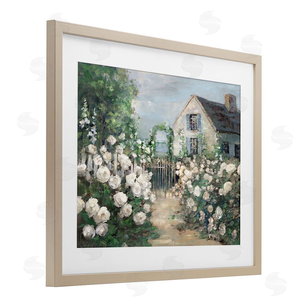 Sally Swatland Cottage at the Coast Birch Framed Print Under Glass Art