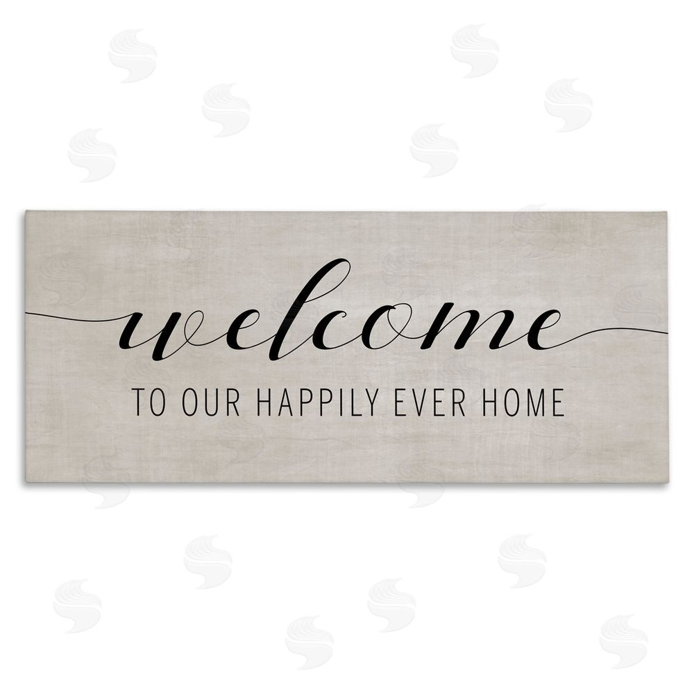 Amanda Murray Happily Ever Home Welcome Canvas Wall Art Print