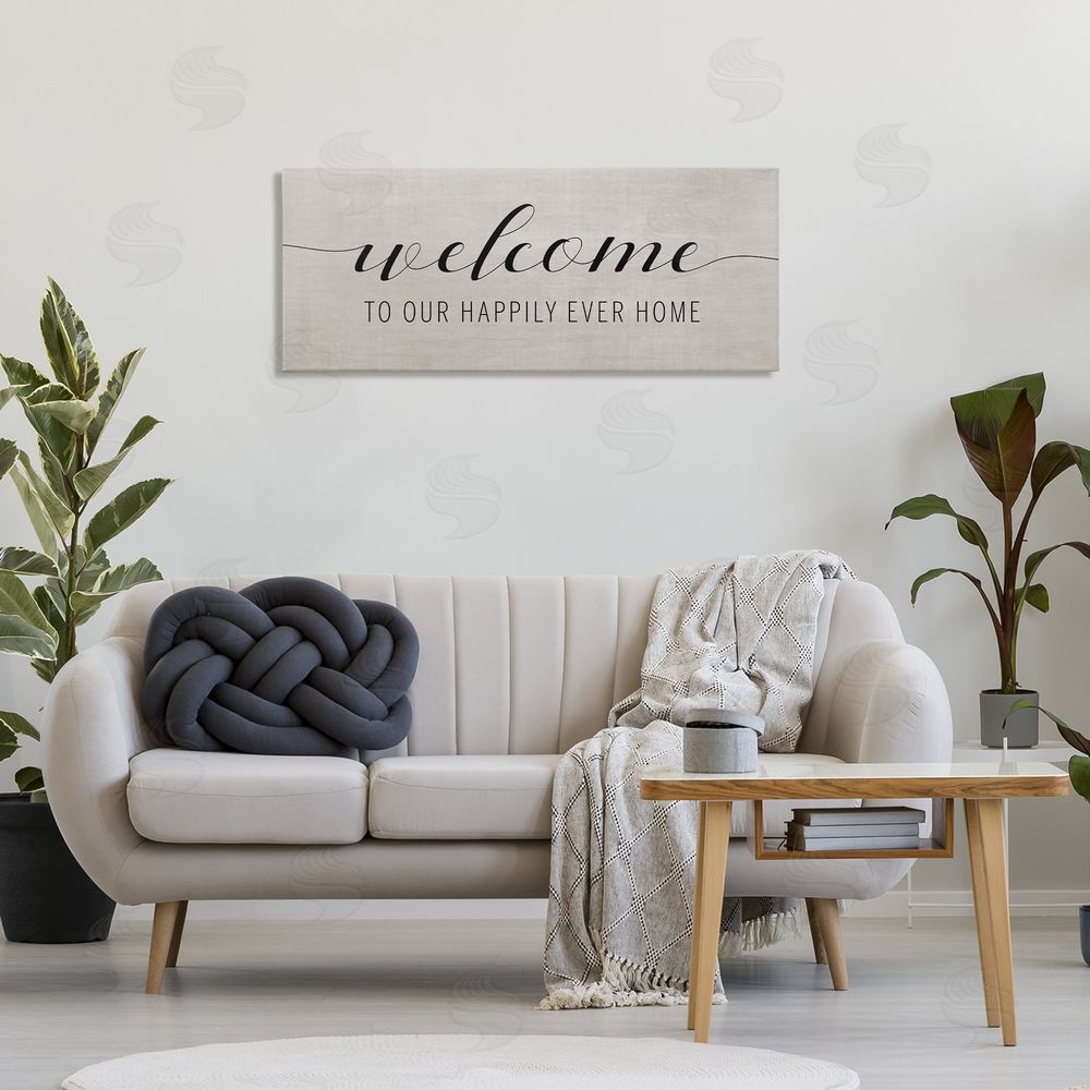 Amanda Murray Happily Ever Home Welcome Printed Wall Art in Room