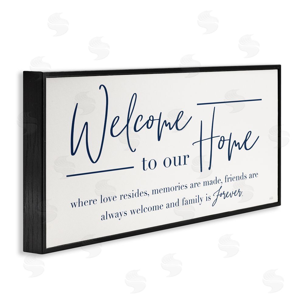 Natalie Carpentieri Welcome Family is Forever Black Framed Giclee Art Print