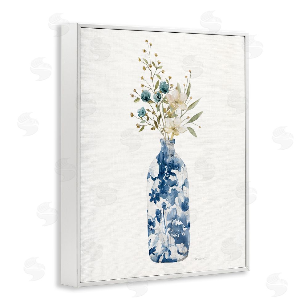 Carol Robinson Chinoiserie Blooms White Florals White Frame Giclee Art Print