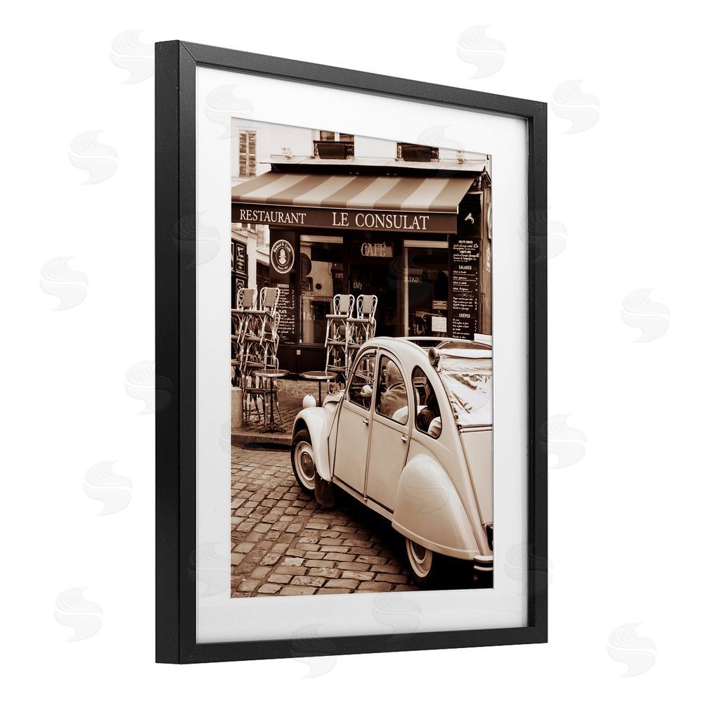 Danita Delimont Vintage Restaurant Storefront Black Framed Print Under Glass Art