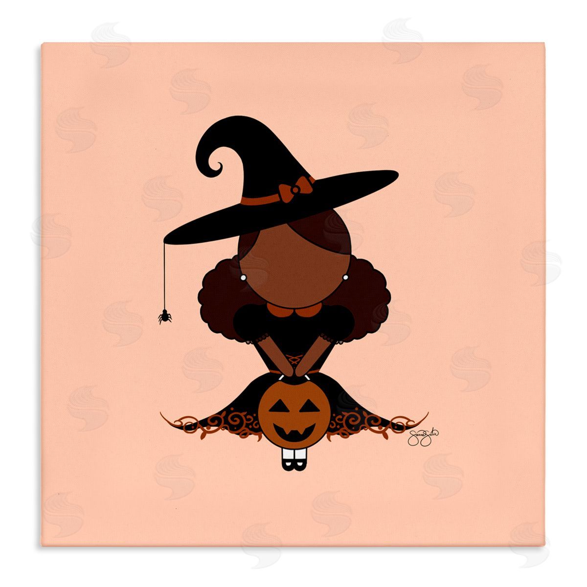 Sierra Siler Trick Or Treat Witch Canvas Wall Art Print