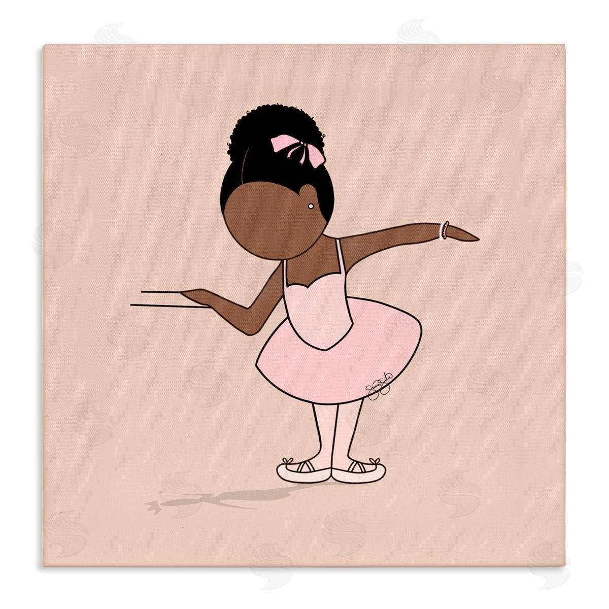 Sierra Siler Graceful Ballerina Portrait Canvas Wall Art Print