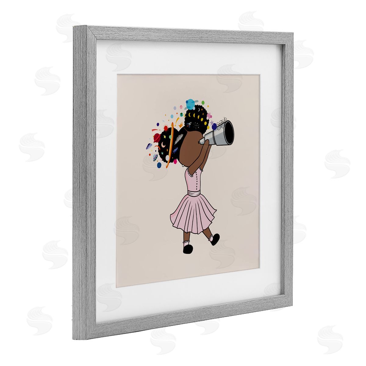 Sierra Siler Celeste Girl with Telescope Canvas Wall Art Print