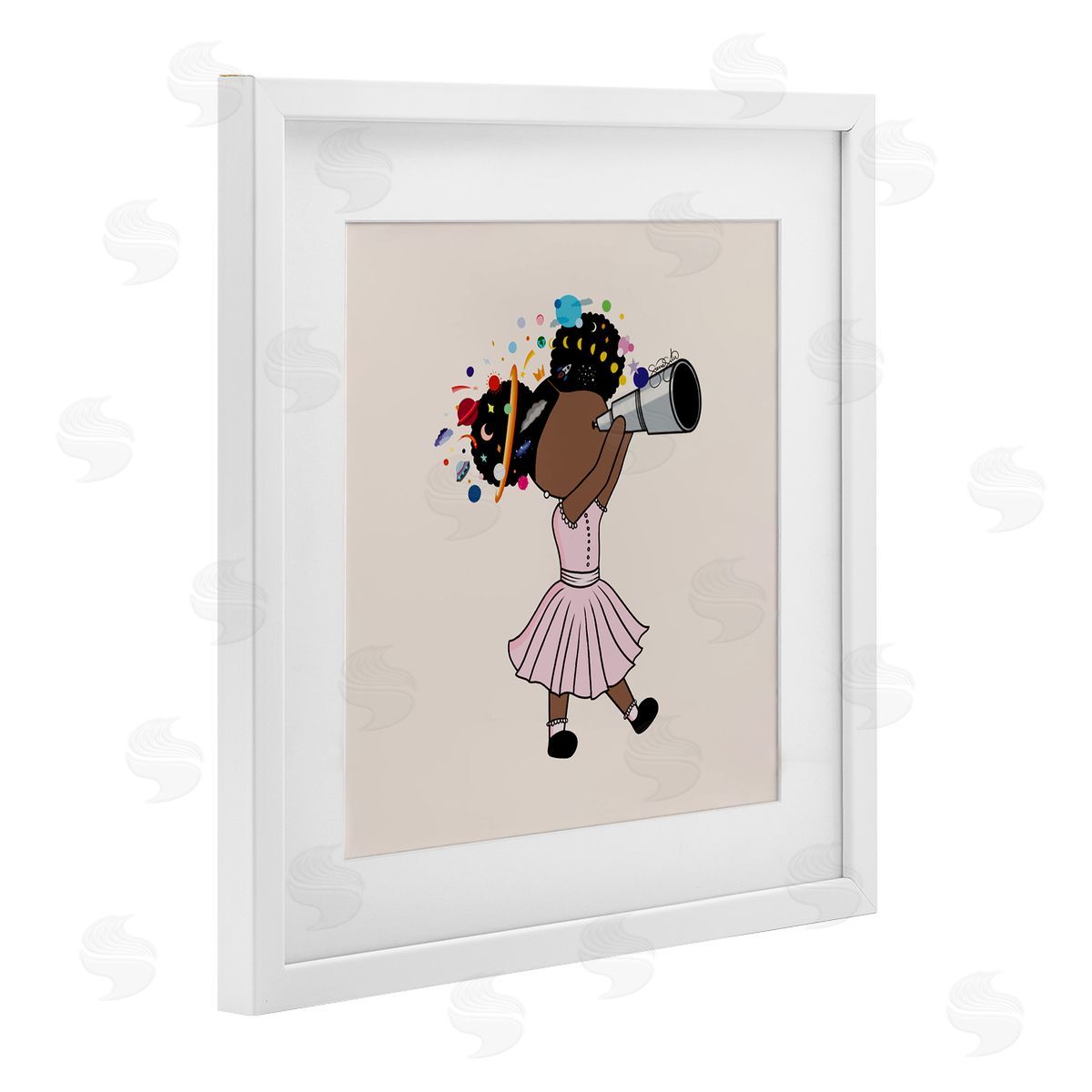 Sierra Siler Celeste Girl with Telescope Canvas Wall Art Print