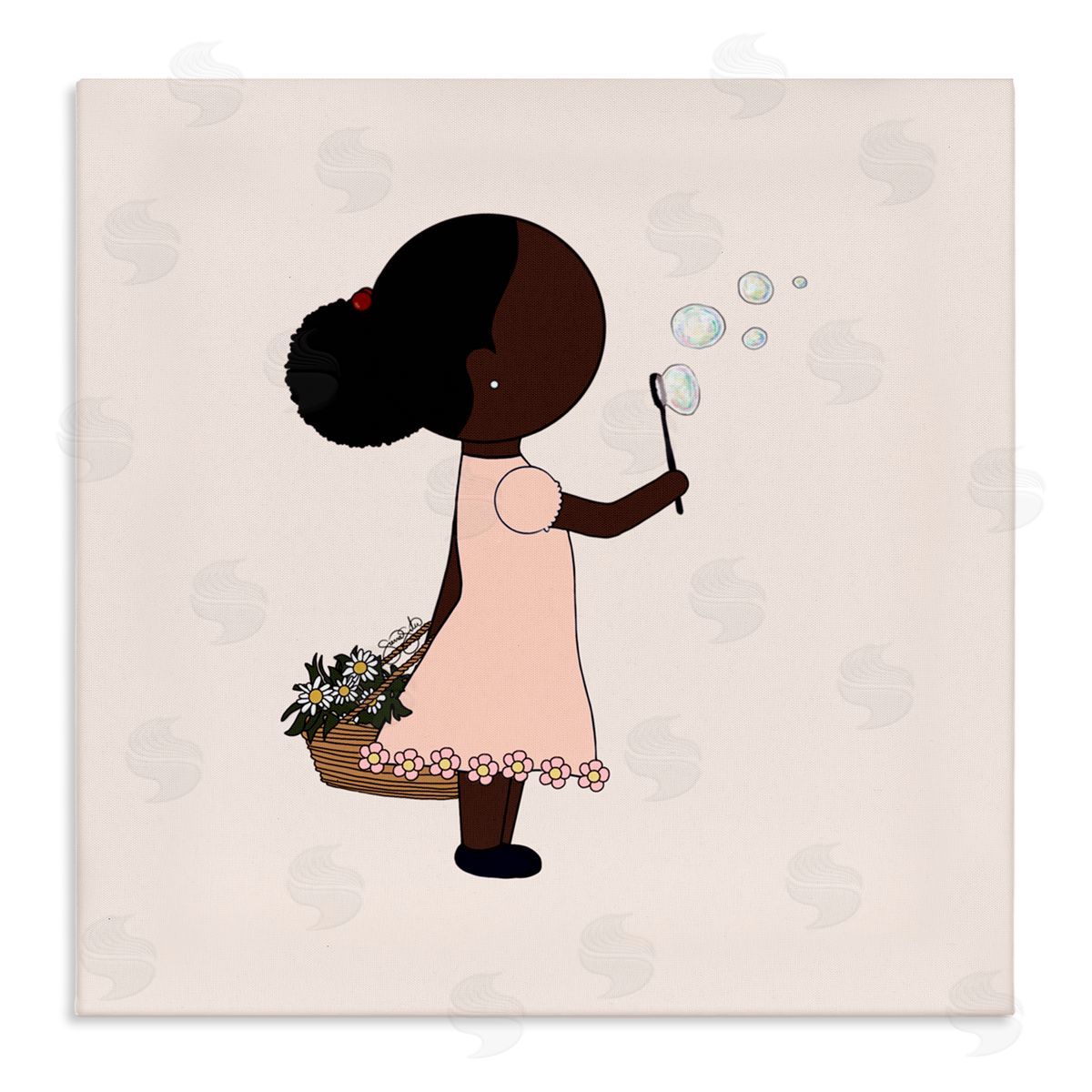Sierra Siler Girl with Bubbles Canvas Wall Art Print
