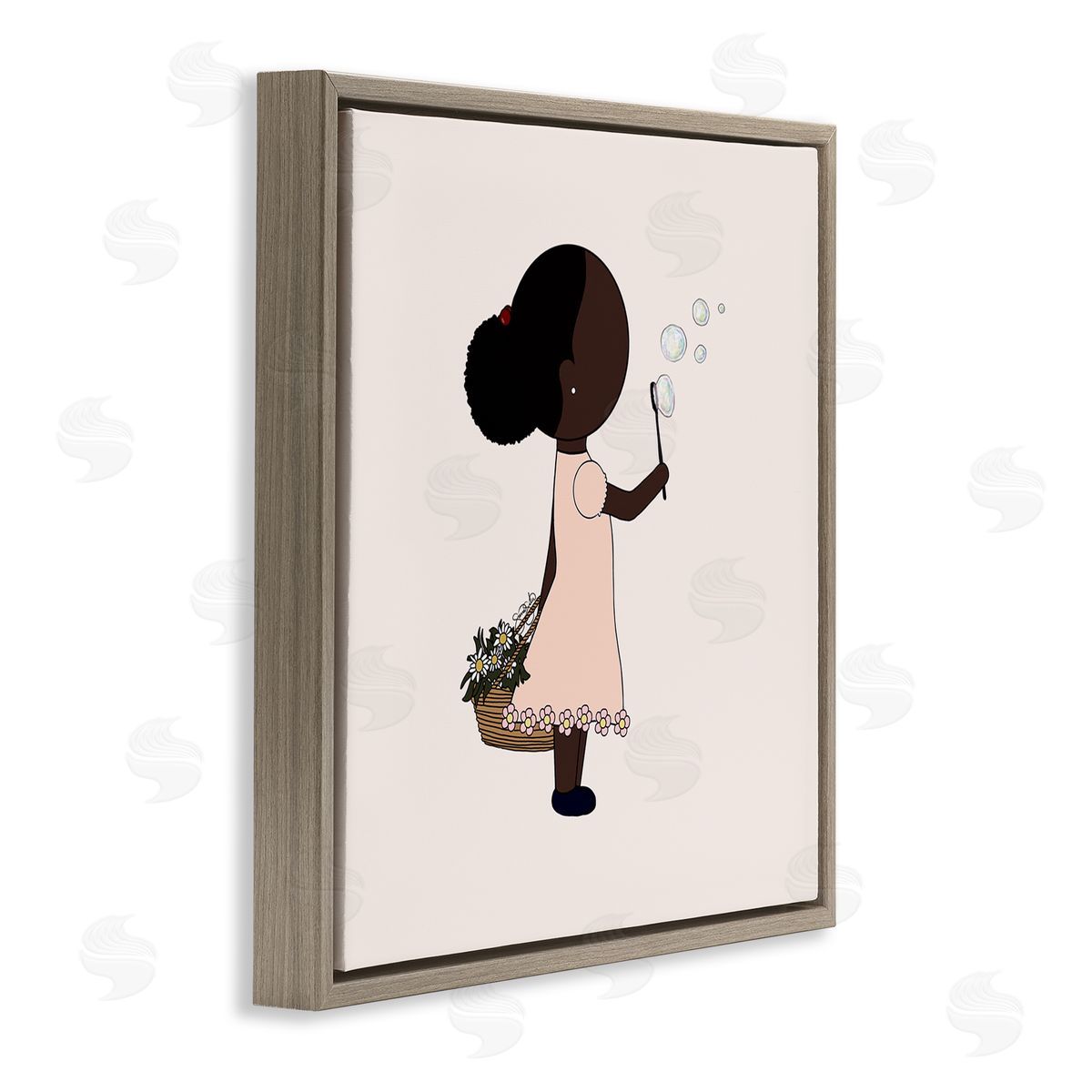 Sierra Siler Girl with Bubbles Canvas Wall Art Print