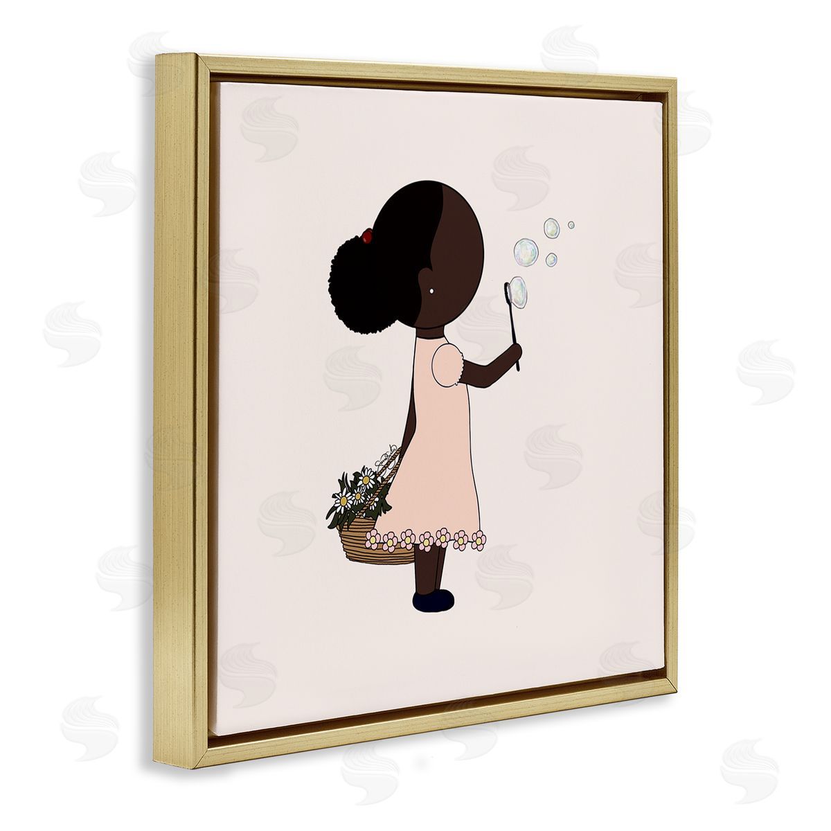 Sierra Siler Girl with Bubbles Canvas Wall Art Print