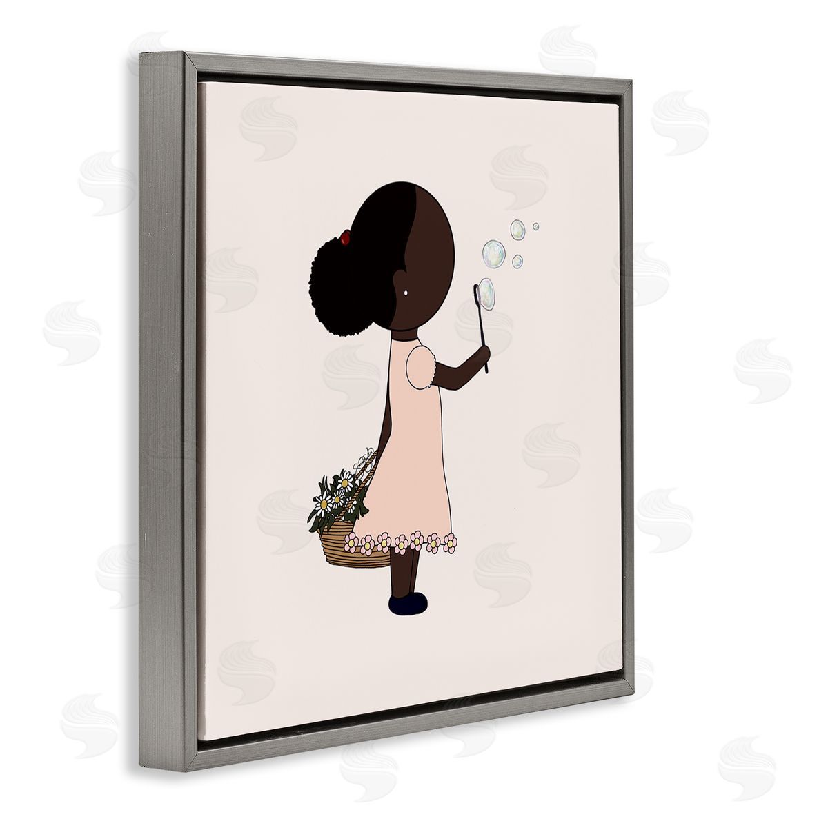 Sierra Siler Girl with Bubbles Canvas Wall Art Print
