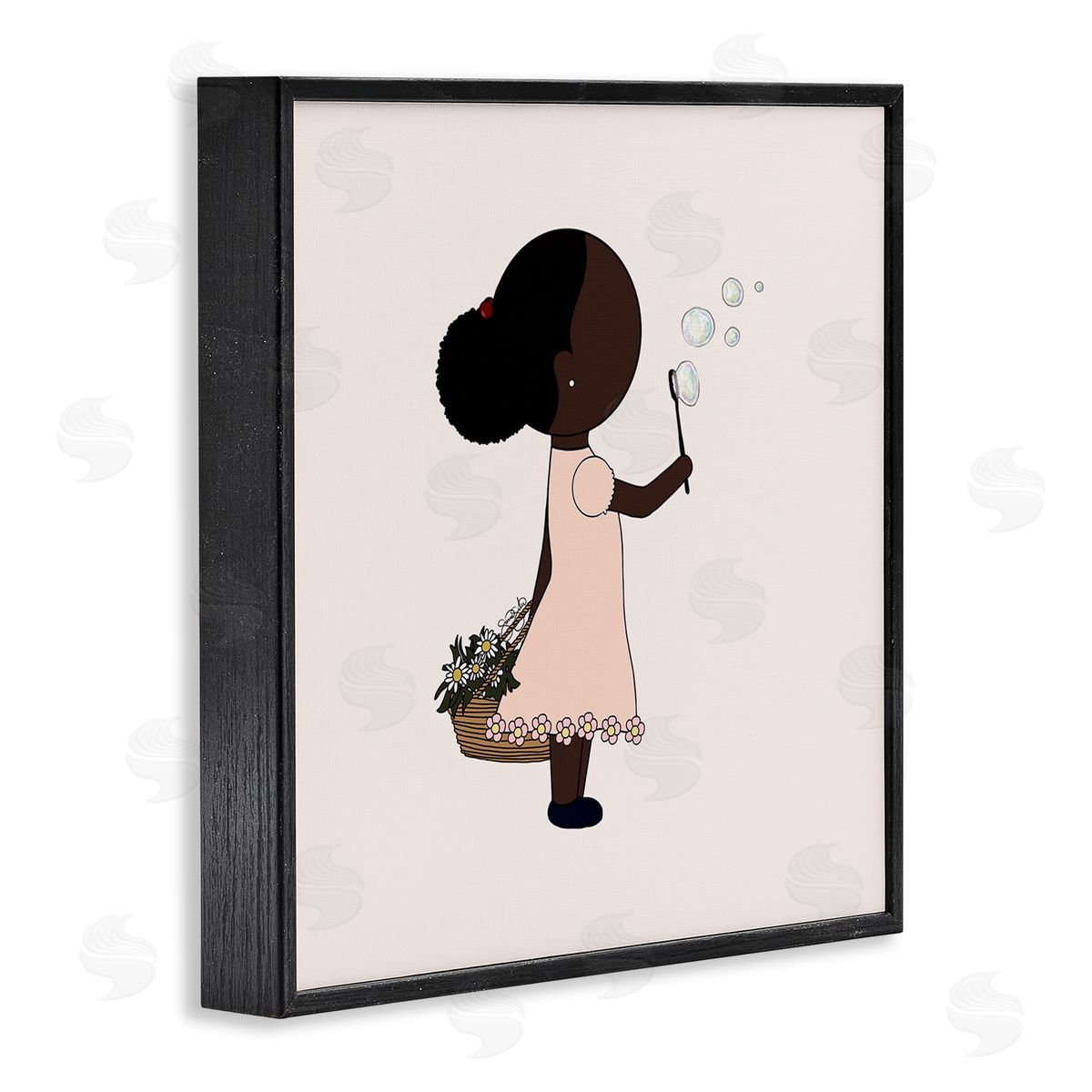 Sierra Siler Girl with Bubbles Canvas Wall Art Print