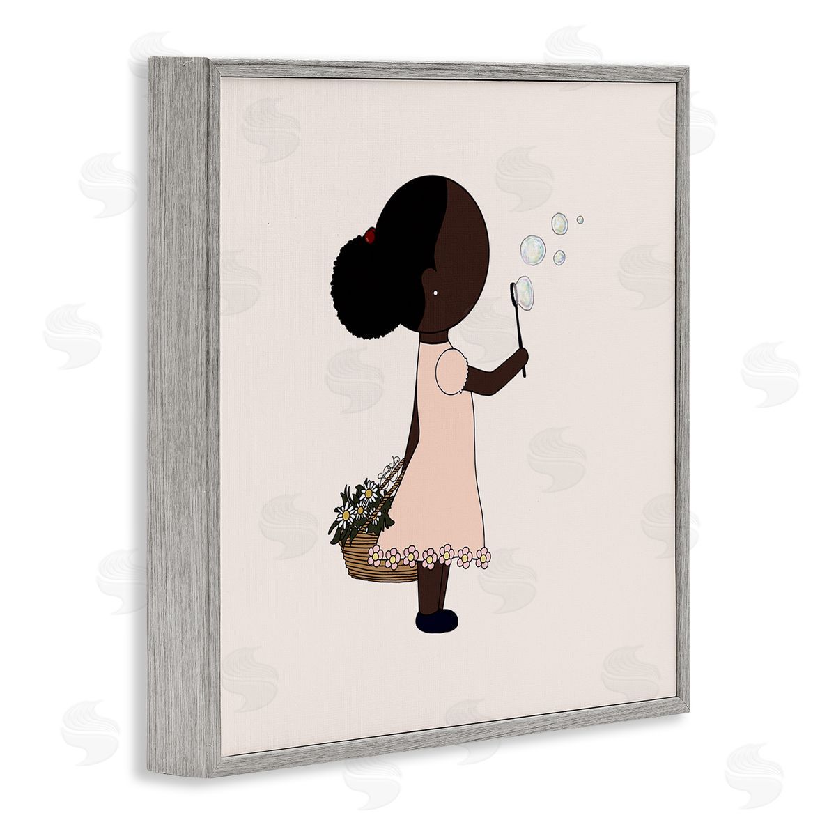 Sierra Siler Girl with Bubbles Canvas Wall Art Print