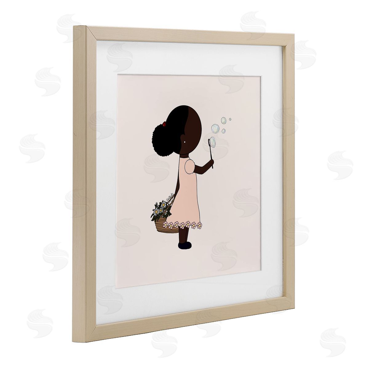 Sierra Siler Girl with Bubbles Canvas Wall Art Print