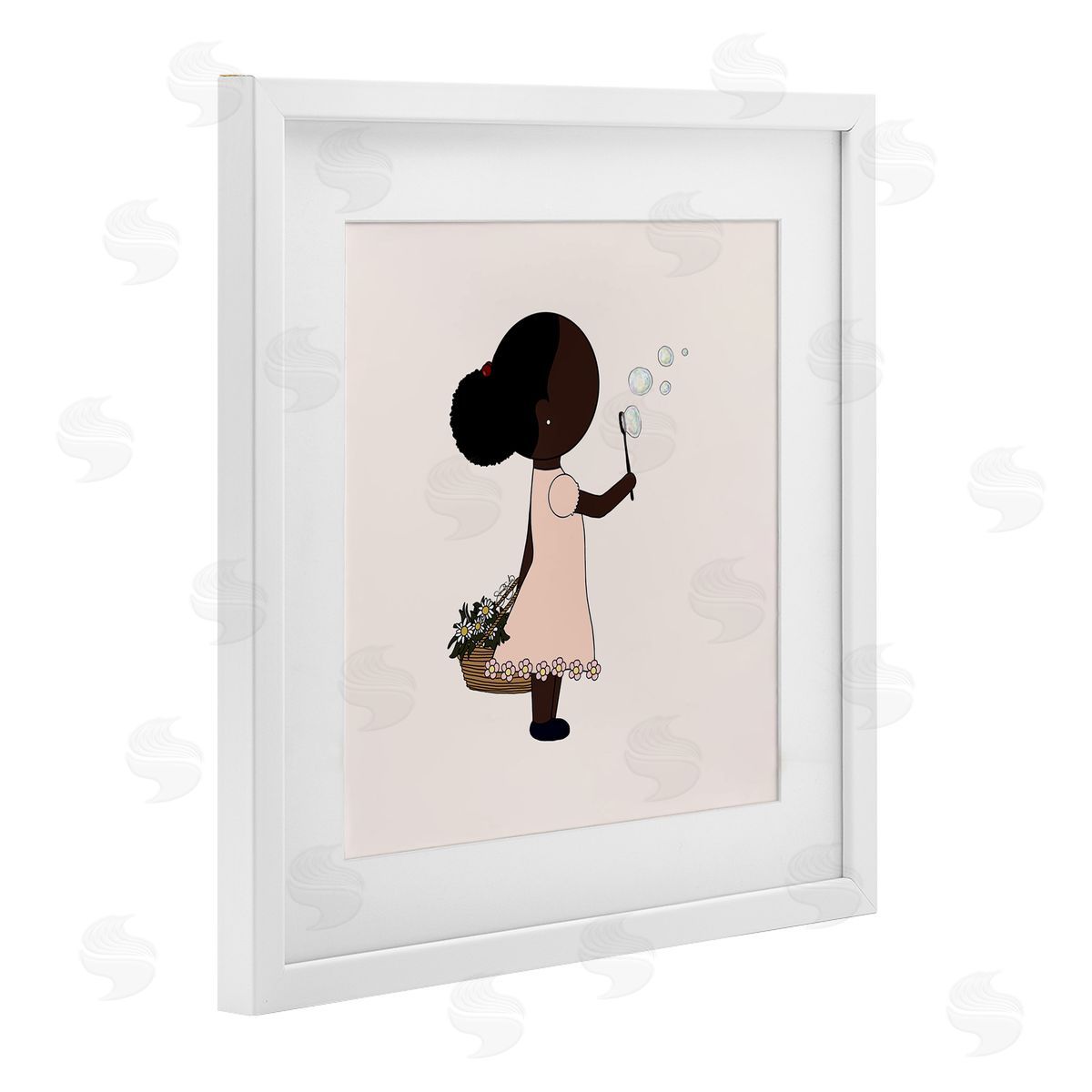 Sierra Siler Girl with Bubbles Canvas Wall Art Print