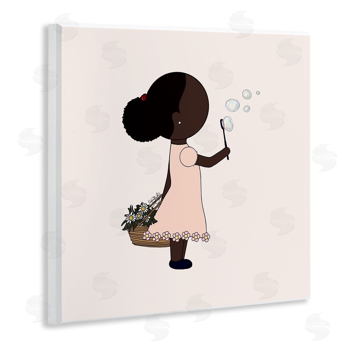 Sierra Siler Girl with Bubbles Canvas Wall Art Print