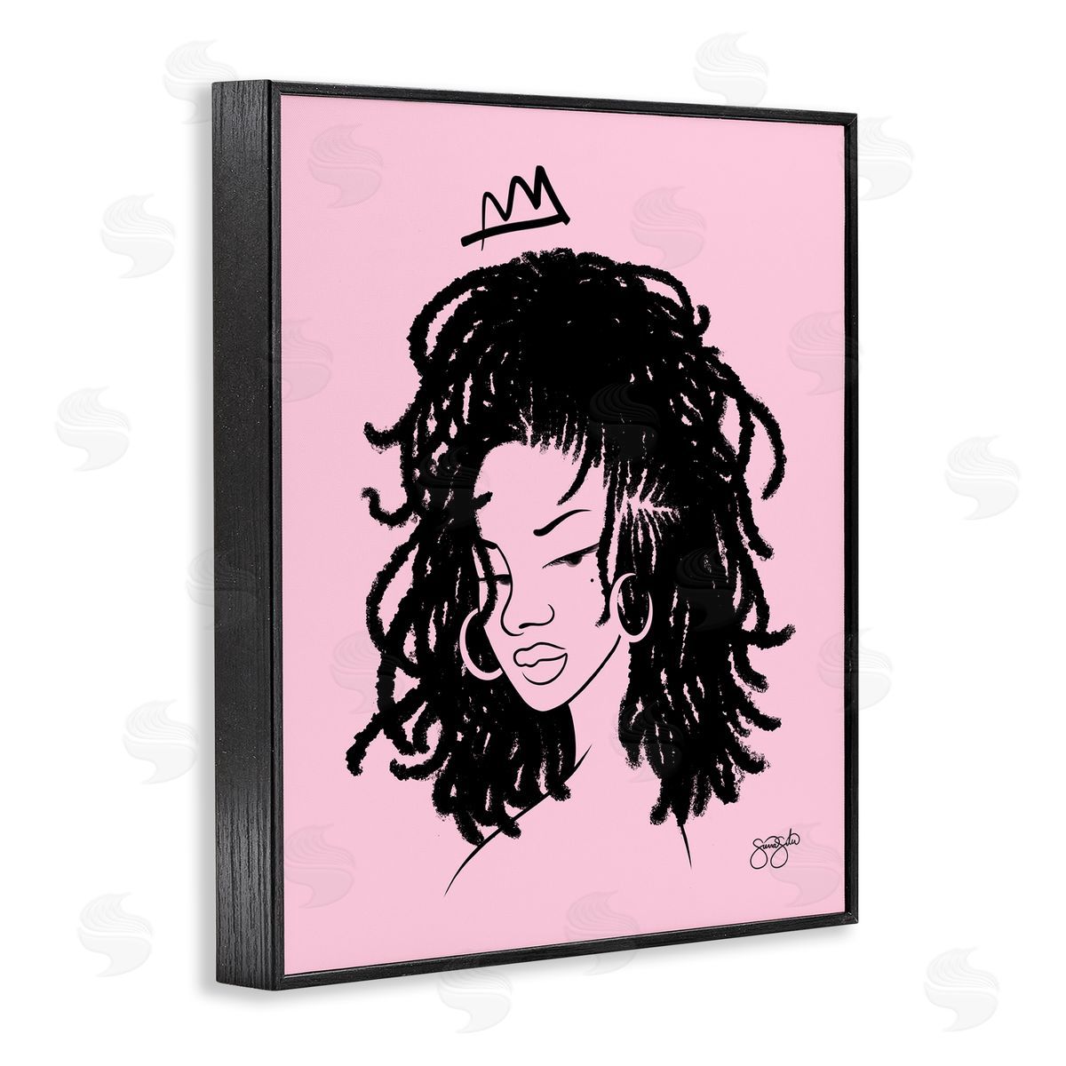 Sierra Siler Pink Liz Portrait Canvas Wall Art Print