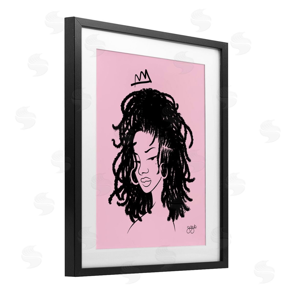 Sierra Siler Pink Liz Portrait Canvas Wall Art Print