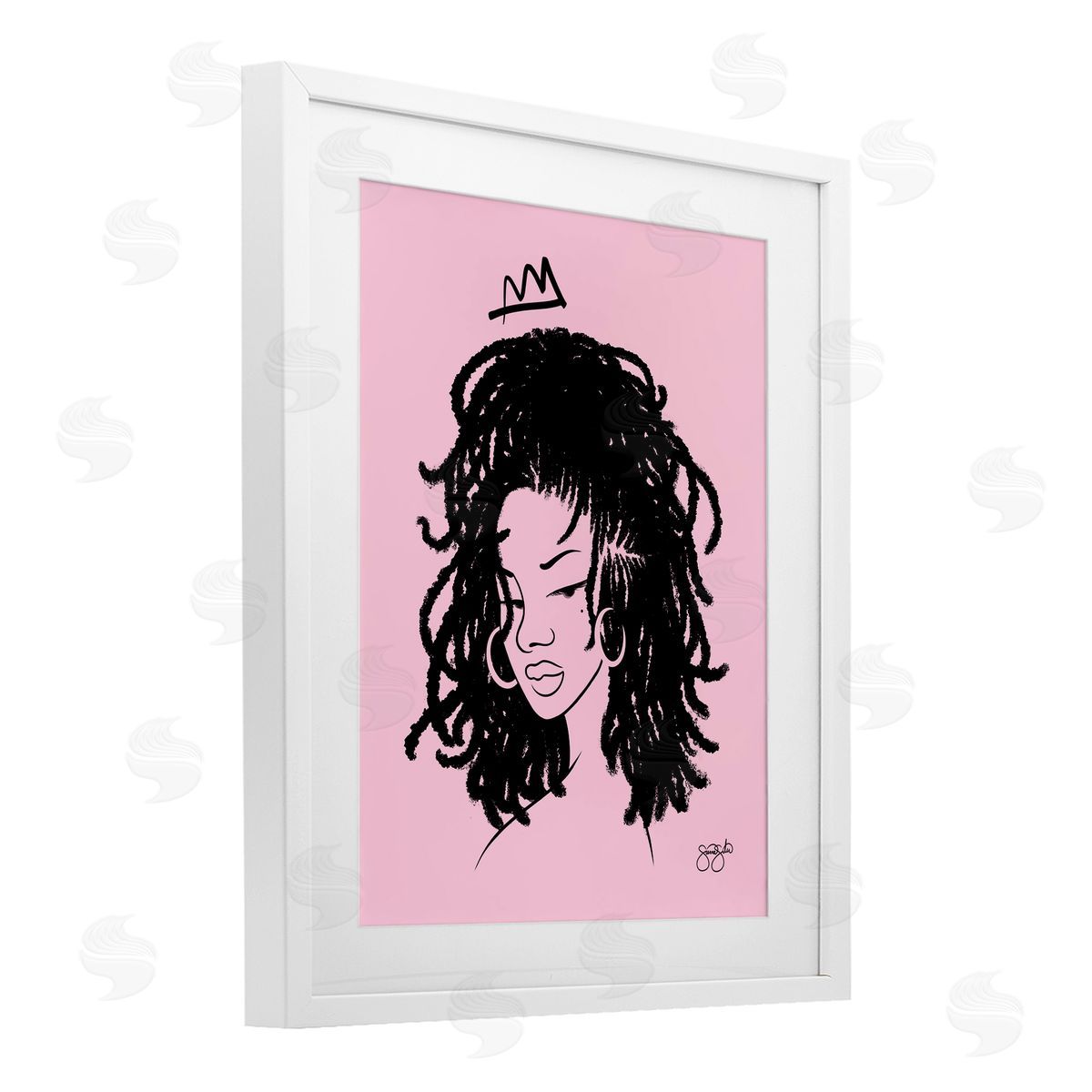 Sierra Siler Pink Liz Portrait Canvas Wall Art Print