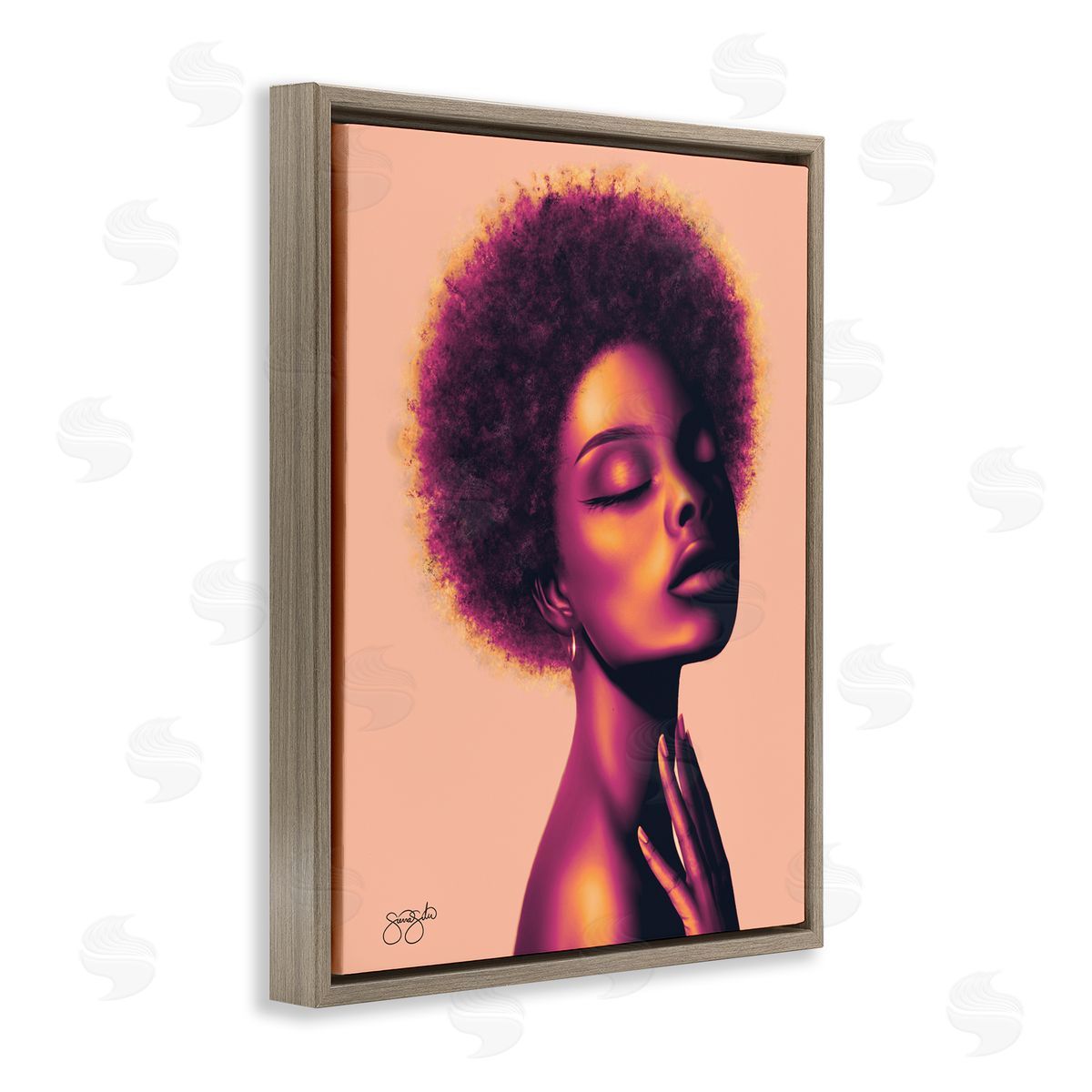 Sierra Siler Pink Maya Portrait Canvas Wall Art Print