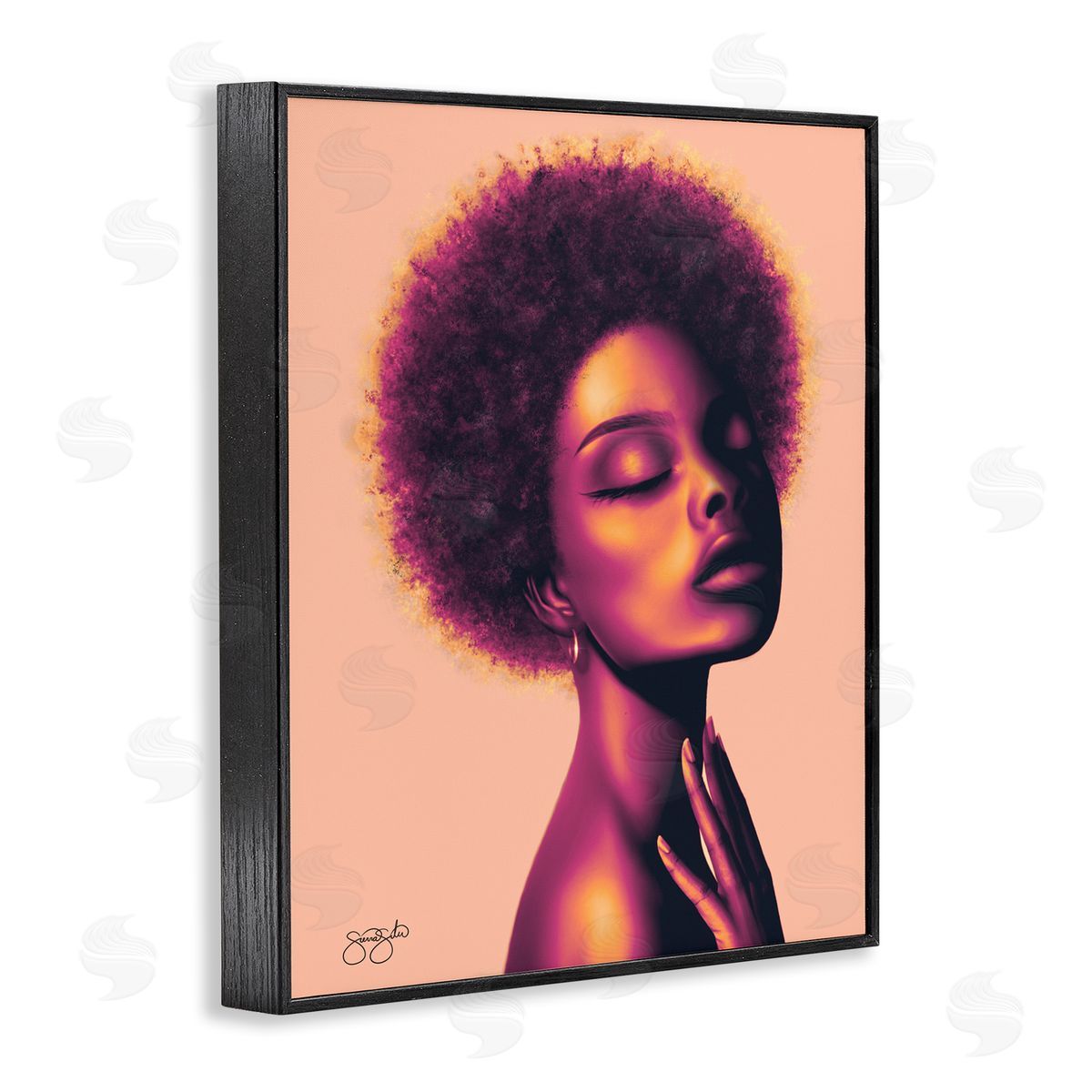 Sierra Siler Pink Maya Portrait Canvas Wall Art Print