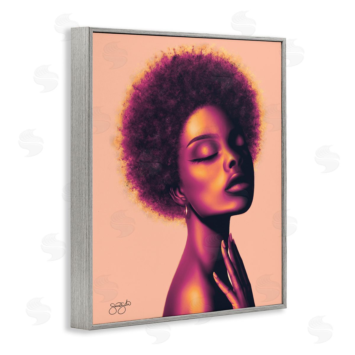 Sierra Siler Pink Maya Portrait Canvas Wall Art Print