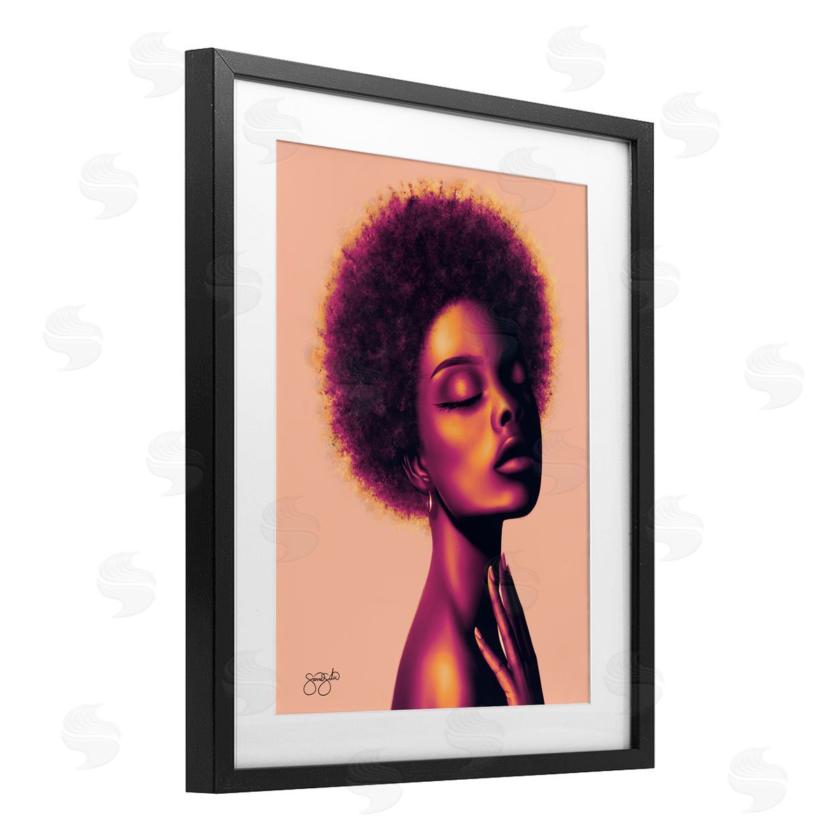 Sierra Siler Pink Maya Portrait Canvas Wall Art Print