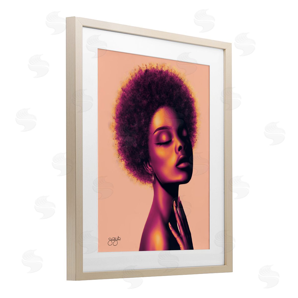 Sierra Siler Pink Maya Portrait Canvas Wall Art Print