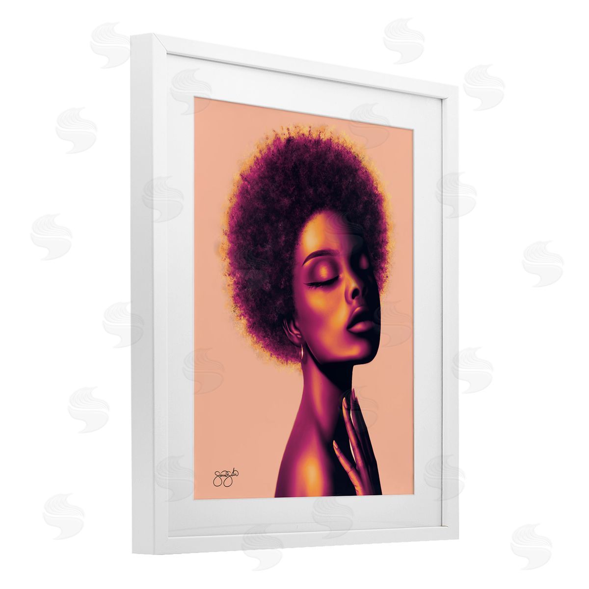 Sierra Siler Pink Maya Portrait Canvas Wall Art Print