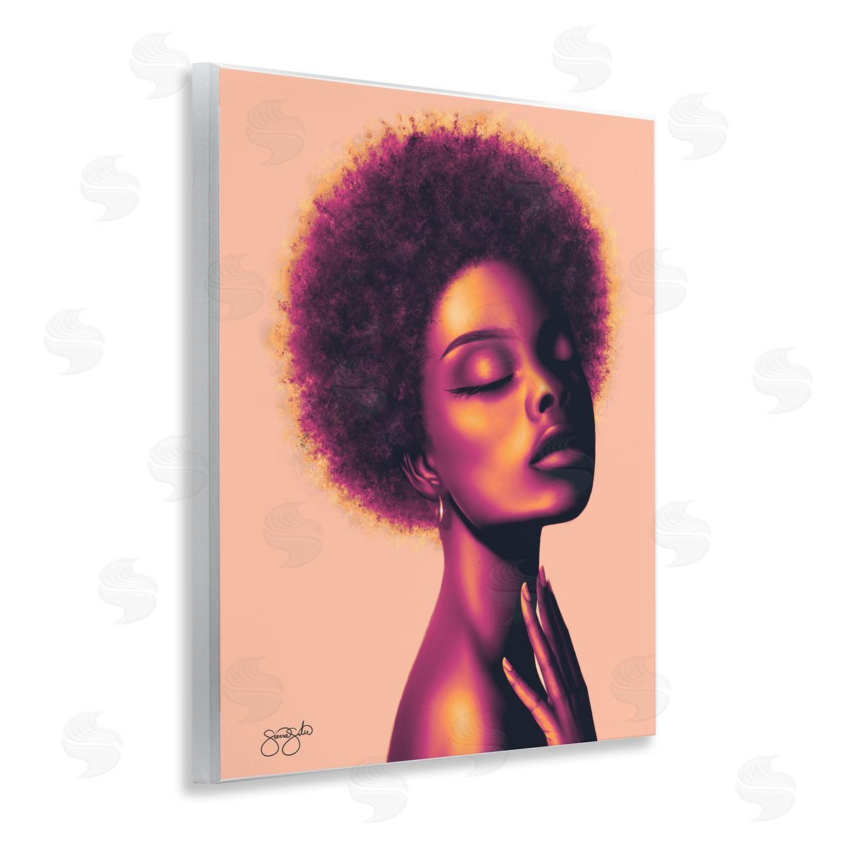 Sierra Siler Pink Maya Portrait Canvas Wall Art Print