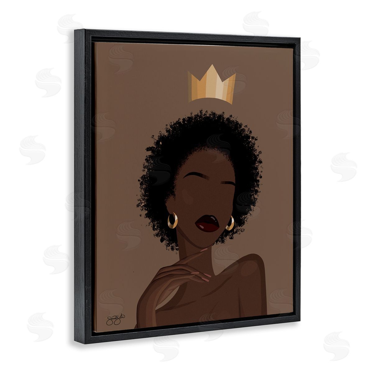 Sierra Siler Aliza with Crown Portrait Canvas Wall Art Print